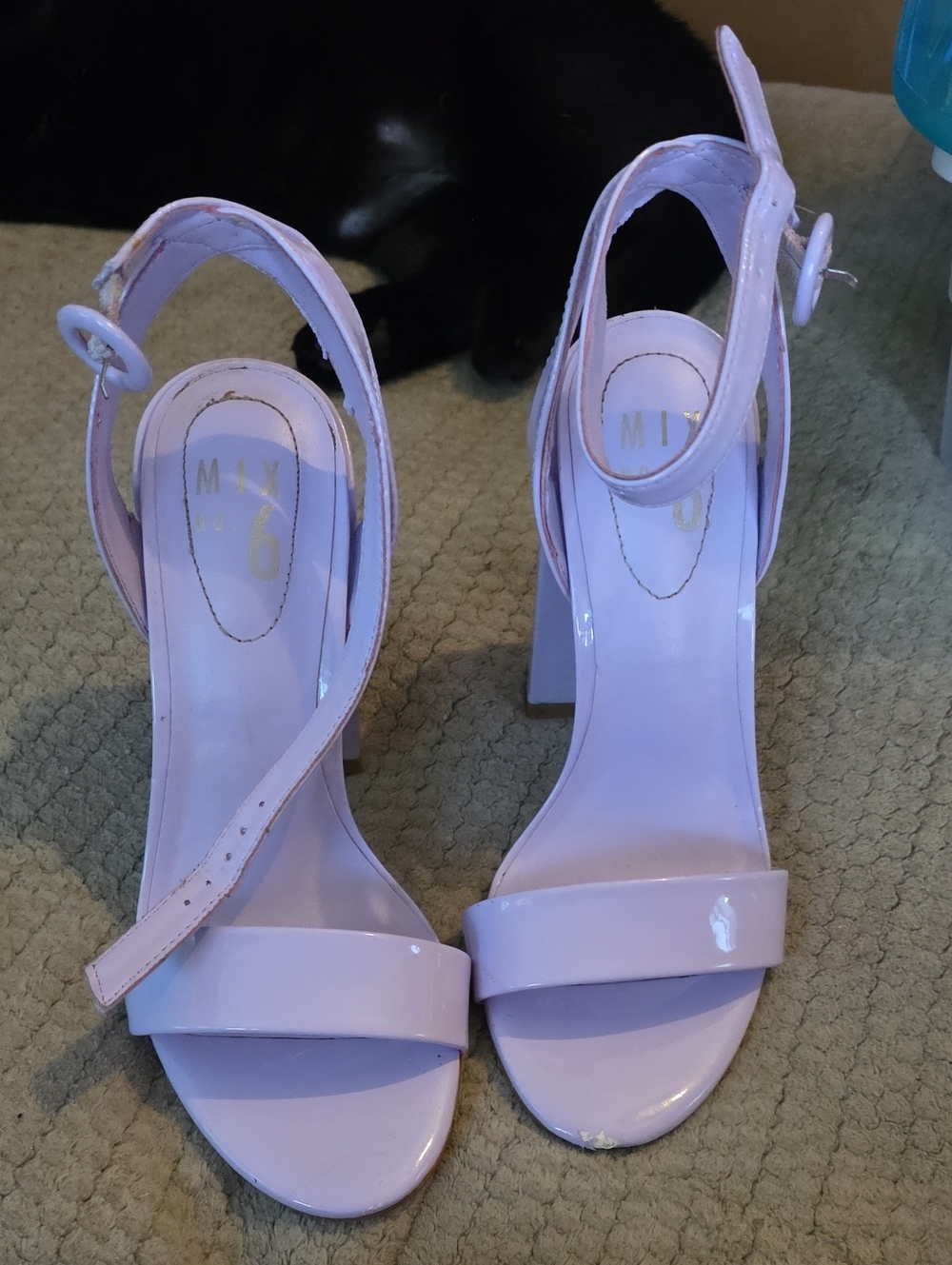 Mix No. 6 Lavender Patent Block Heel Sandals